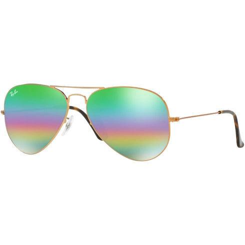 Ray-Ban Aviator Blue Lens Gold Sunglasses 0RB3025 9018 C3