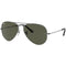 Ray-Ban Aviator Green Lens Grey Sunglasses One Size