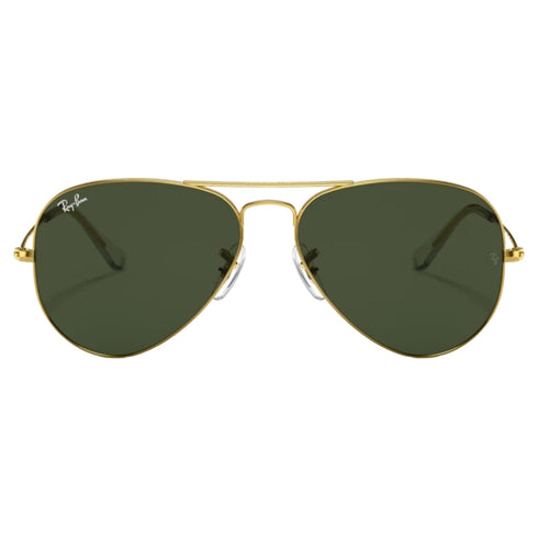Ray-Ban Aviator Green Lens Gold Sunglasses 0RB3025 W3234