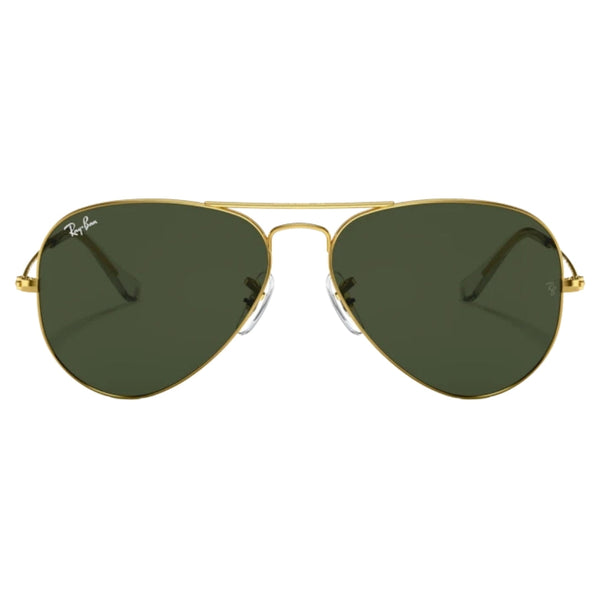 Ray-Ban Aviator Green Lens Gold Sunglasses 0RB3025 W3234