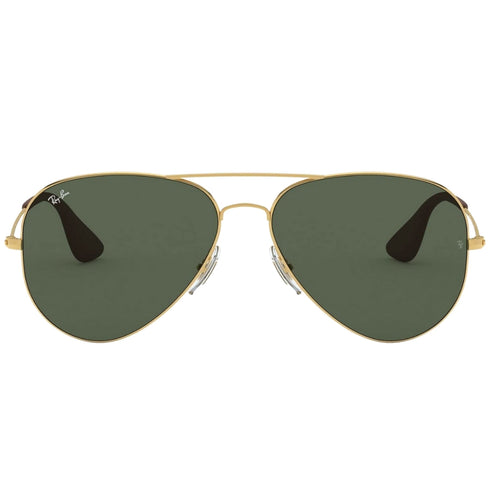 Ray-Ban Pilot Dark Green Lens Gold Sunglasses 0RB3558 001 71