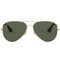 Ray-Ban Pilot Dark Green Lens Gold Sunglasses 0RB3558 001 71