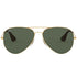 Ray-Ban Pilot Dark Green Lens Gold Sunglasses 0RB3558 001 71
