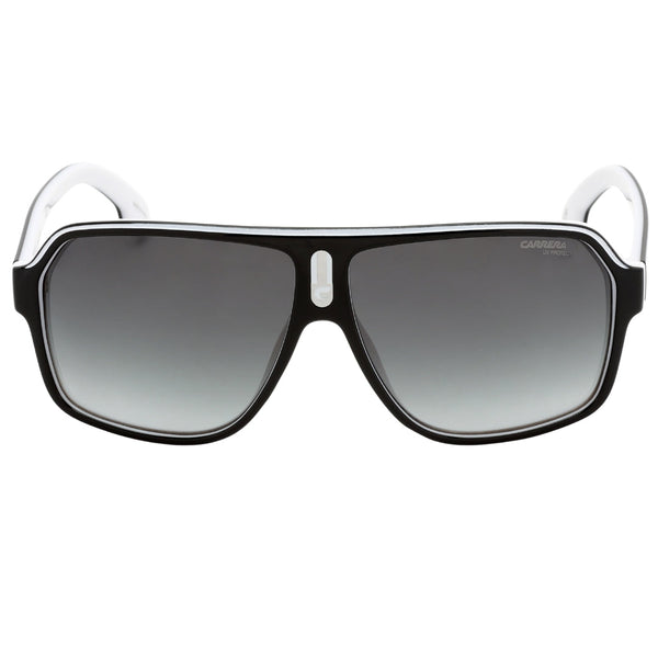 Carrera Grey Lens White Inner Legs Black Sunglasses One Size