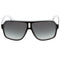 Carrera Grey Lens White Inner Legs Black Sunglasses One Size