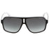 Carrera Grey Lens White Inner Legs Black Sunglasses One Size