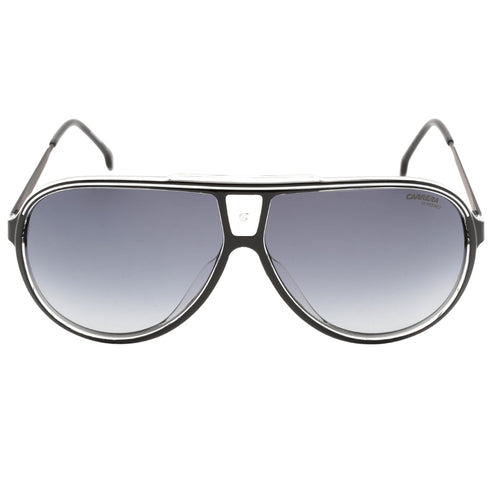 Carrera Grey Shaded Lens White Detail Black Sunglasses One Size