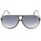 Carrera Grey Shaded Lens White Detail Black Sunglasses One Size