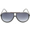Carrera Grey Shaded Lens Red Detail Black Sunglasses One Size