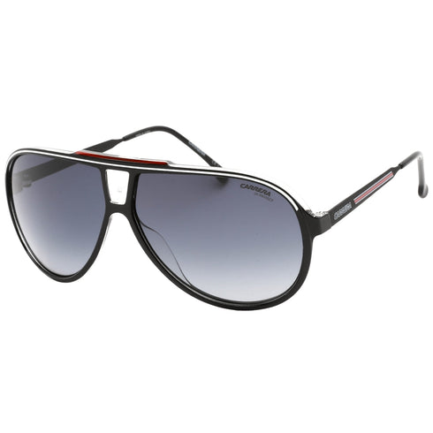 Carrera Grey Shaded Lens Red Detail Black Sunglasses One Size
