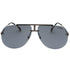Carrera Grey Lens Ruthenium Black Sunglasses One Size