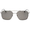 Hugo Boss Grey Polarized Lens Matte Dark Ruthenium Silver Sunglasses One Size