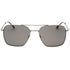 Hugo Boss Grey Polarized Lens Matte Dark Ruthenium Silver Sunglasses One Size