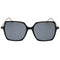 Hugo Boss Grey Lens Gold Arms Black Sunglasses One Size