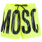 Moschino Brand Print Logo Highlighter Yellow Short Swim Shorts M