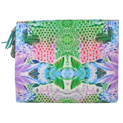 Inoa Fashion Palm Leaves Clutch Bag Womens