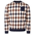 Aquascutum Active Macro Iconic Pocket Crewneck Navy Aa_Icon_Sw008_11 Mens - Style Centre Wholesale