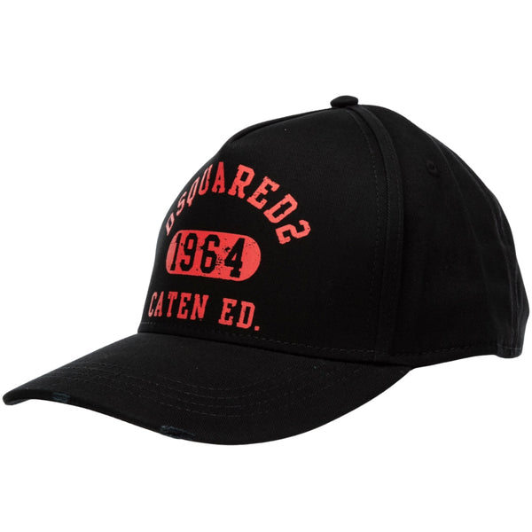 Dsquared2 Bcm0334 05C00001 2124 Black Red Cargo Baseball Cap Mens