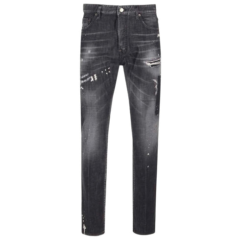 Dsquared2 S74Lb1450 S30357 900 Black Denim Pants Mens