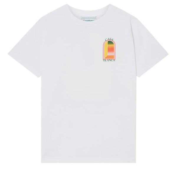 Casablanca Gradient Arch Logo White T Shirt