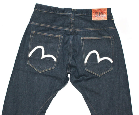 Evisu 2018 Yamato Military Drop Crotch Blue Jeans