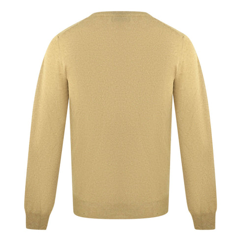 Aquascutum A Logo Beige V Neck Jumper 2036 900201