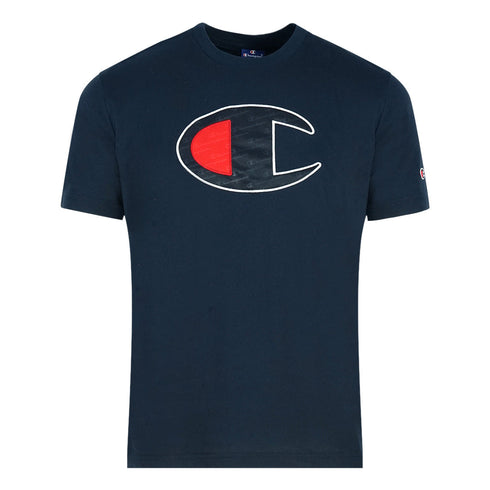 Champion Large C Logo Navy T Shirt