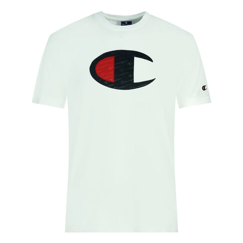 Champion Large Logo White T Shirt 214405 WW001
