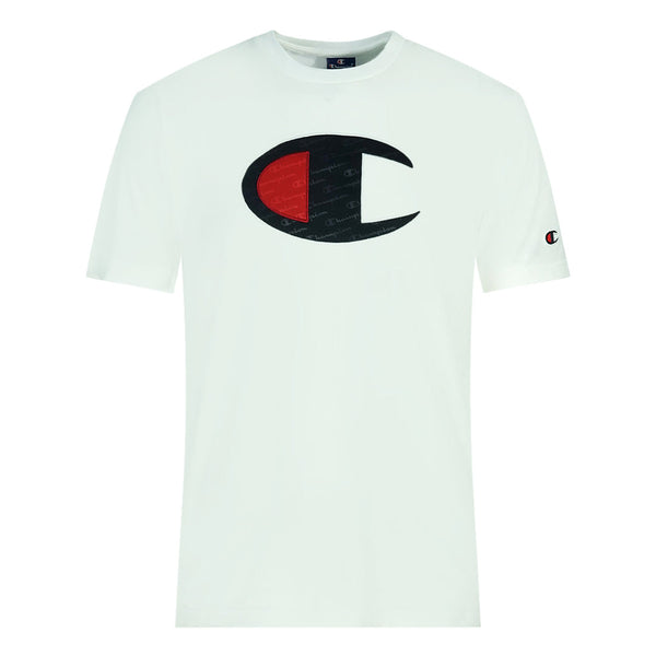 Champion Large Logo White T Shirt 214405 WW001