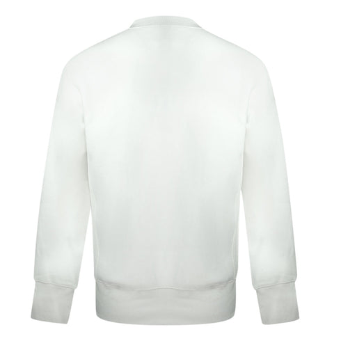 Champion Script Logo White Sweatshirt