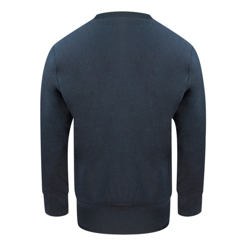 Champion Small Logo Navy Blue Sweatshirt