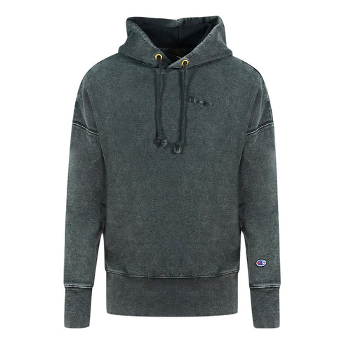 Champion Small Signature Logo On Chest All Black Hoodie