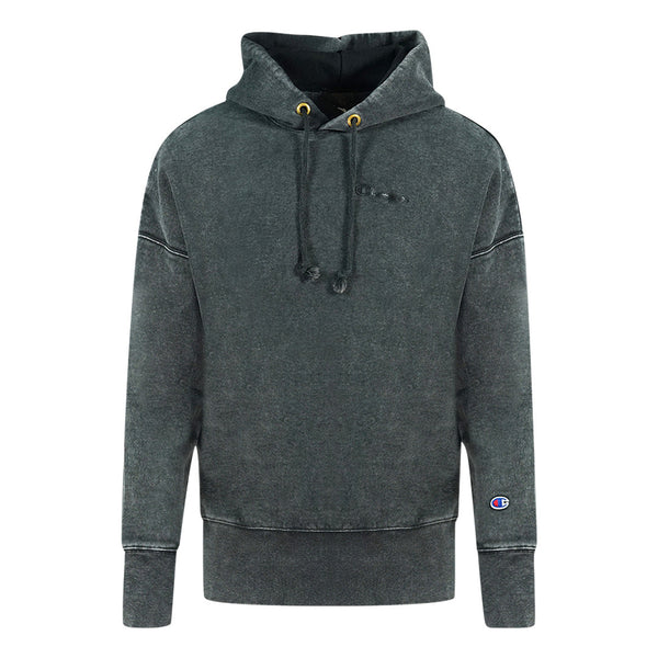 Champion Small Signature Logo On Chest All Black Hoodie