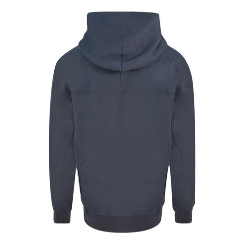 Champion Small Logo On Sleeve Navy Blue Hoodie 216628 BS505