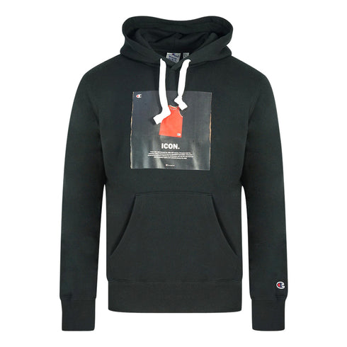 Champion Icon Logo Black Hoodie 216958 KK001