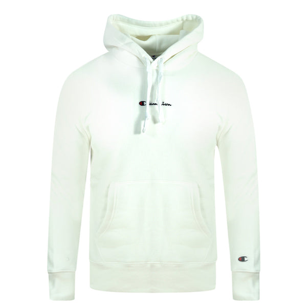 Champion Digital Print Logo White Hoodie