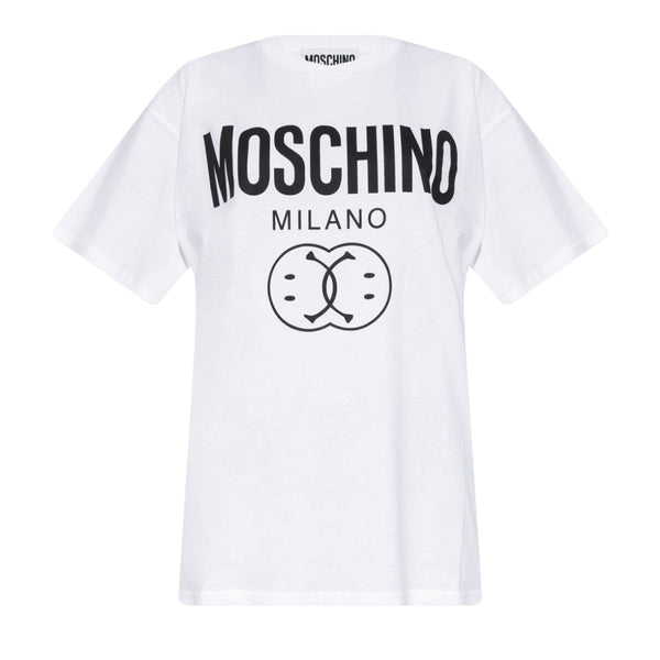 Moschino Double Smiley White Oversize T-Shirt 222EA07019541 2001
