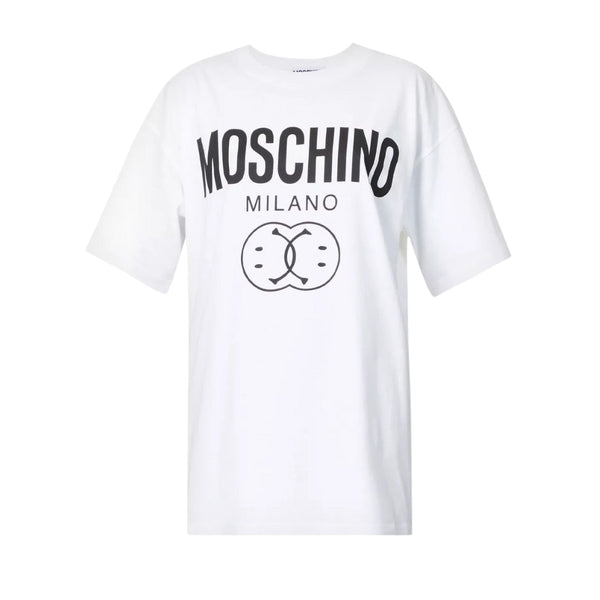 Moschino Double Smiley White T-Shirt 222EA07119541 2001 - Style Centre Wholesale