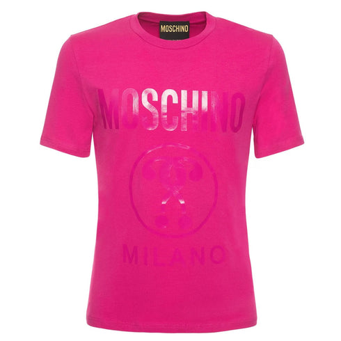 Moschino Double Question Mark Pink T-Shirt 222EA07149541 0244