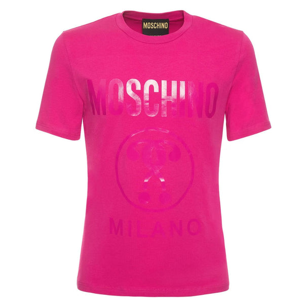 Moschino Double Question Mark Pink T-Shirt 222EA07149541 0244