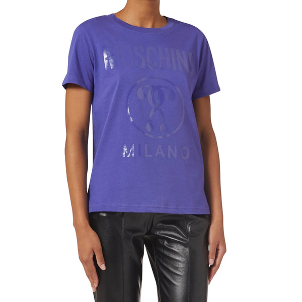 Moschino Double Question Mark Purple T-Shirt 222EA07149541 0278