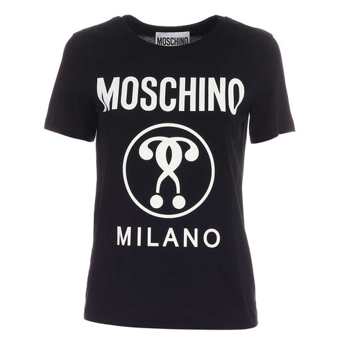 Moschino Double Question Mark Black T-Shirt 222EA07149541 2555