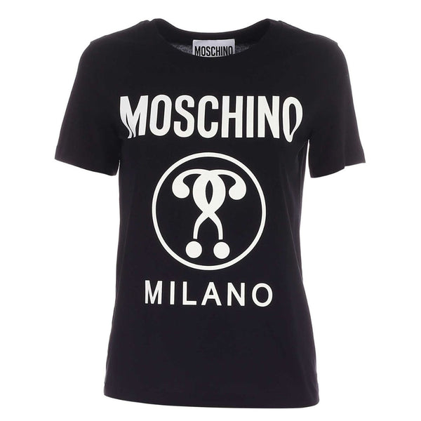 Moschino Double Question Mark Black T-Shirt 222EA07149541 2555