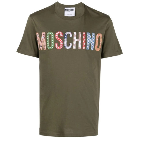 MOSCHINO 222ZRA07329041 1443 GREEN T-SHIRT MALE XS
