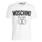 Moschino Double Smiley Logo White T-Shirt 222ZRJ07119039 Slim Fit