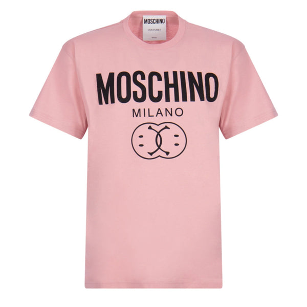 Moschino Milano Double Smiley Logo T-Shirt 222ZRJ07259041 1187