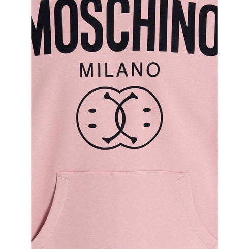 Moschino Milano Double Smiley Pink Hoodie 222ZRJ17109028 1187