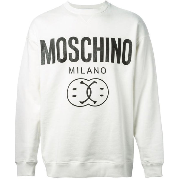 Moschino Double Smiley White Jumper 222ZRJ17269028 1001
