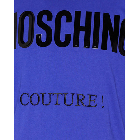 Moschino Couture Gloss Logo Blue T-Shirt 222ZZA07219241 1278
