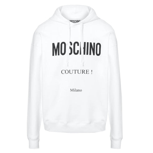 Moschino Couture Milano White Hoodie 222ZZA17069228 1001